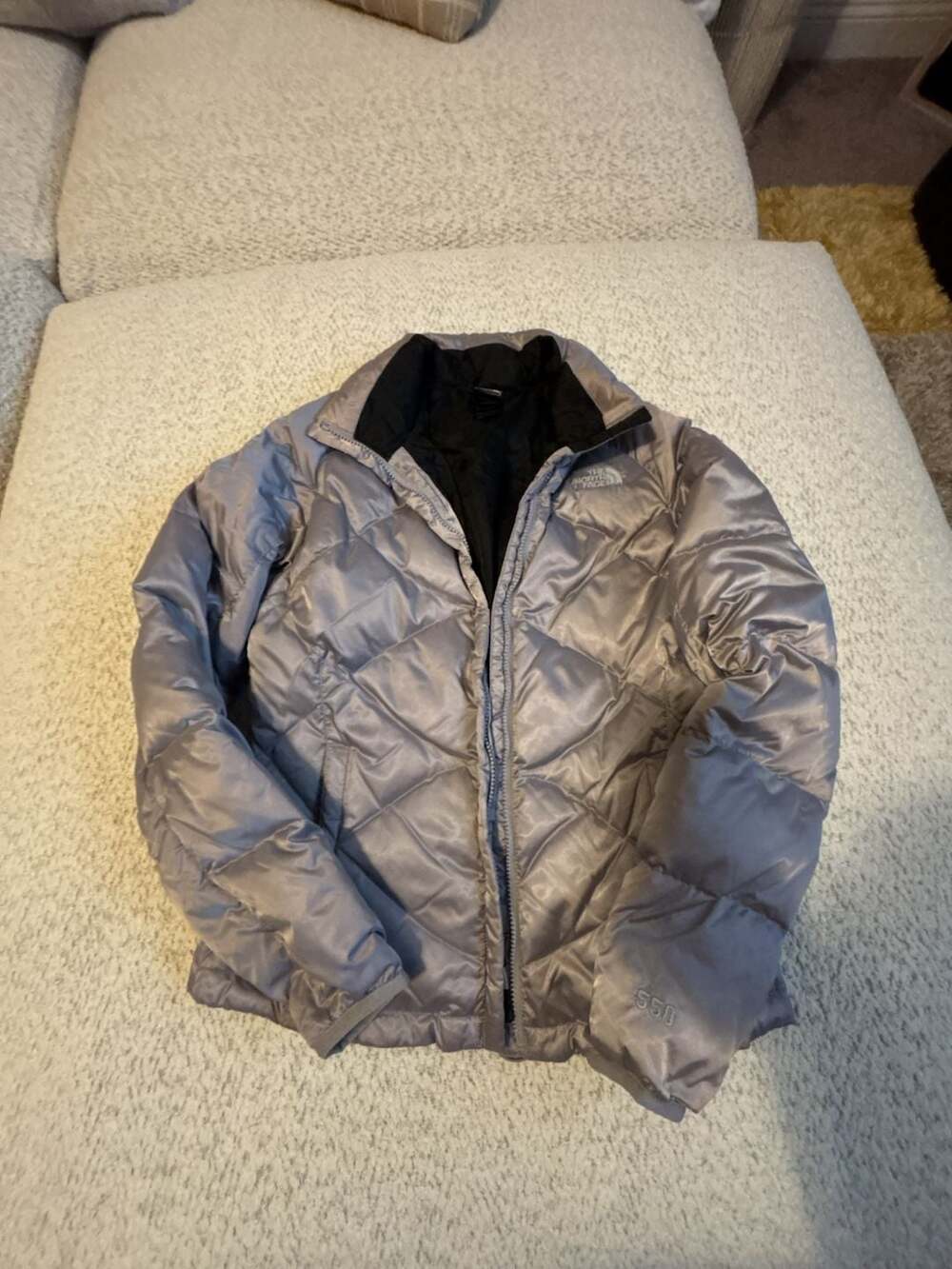 The North Face Women's Aconcagua 550 Down Puffer Jacket Silver Gray